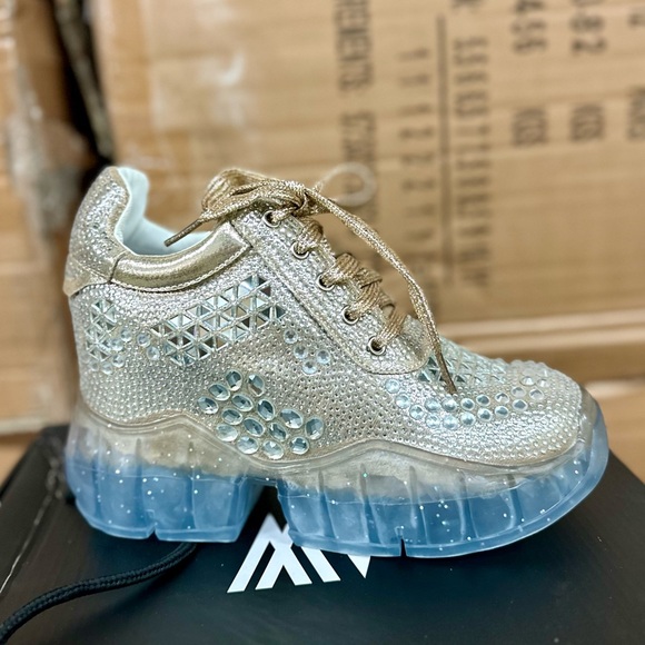 Anthony Wang Chunky Gold Gem Sneaker - Picture 4 of 4